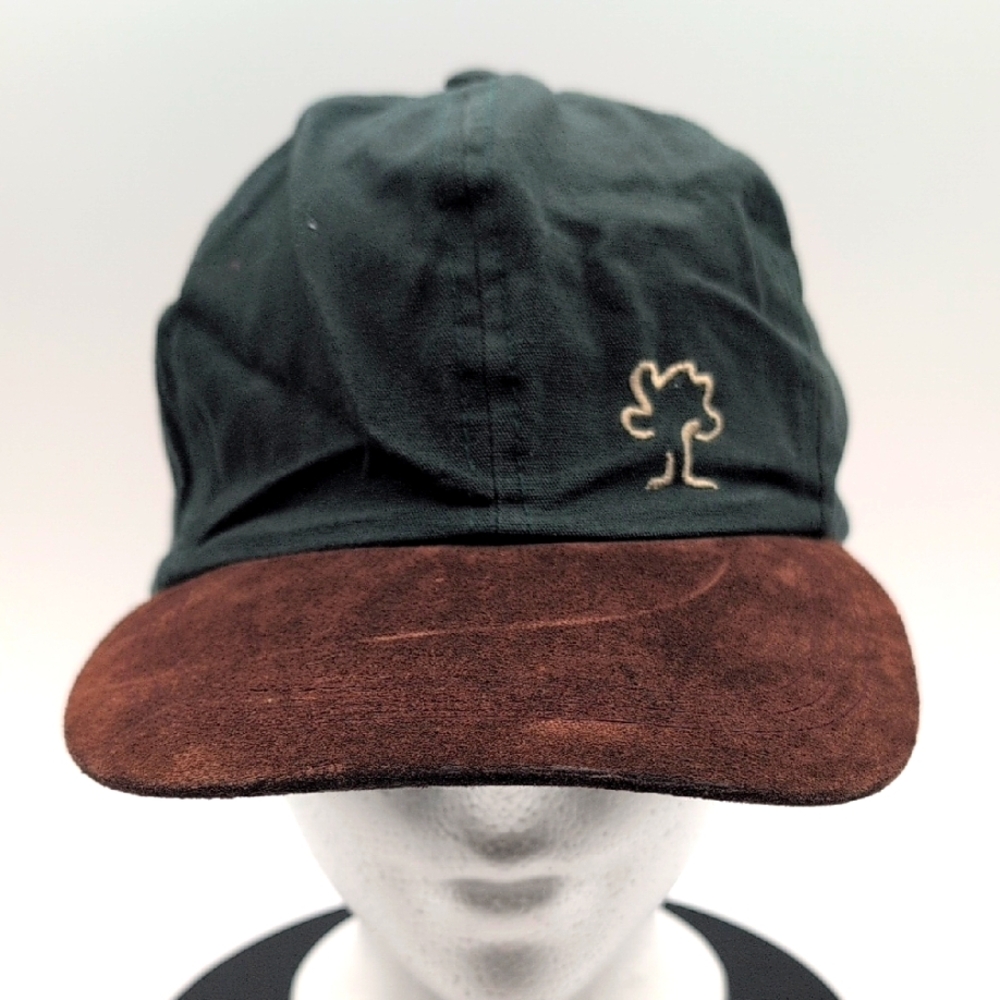 Jrage| Kids Green and Brown Cap Suede Brim And Adjustable Strap